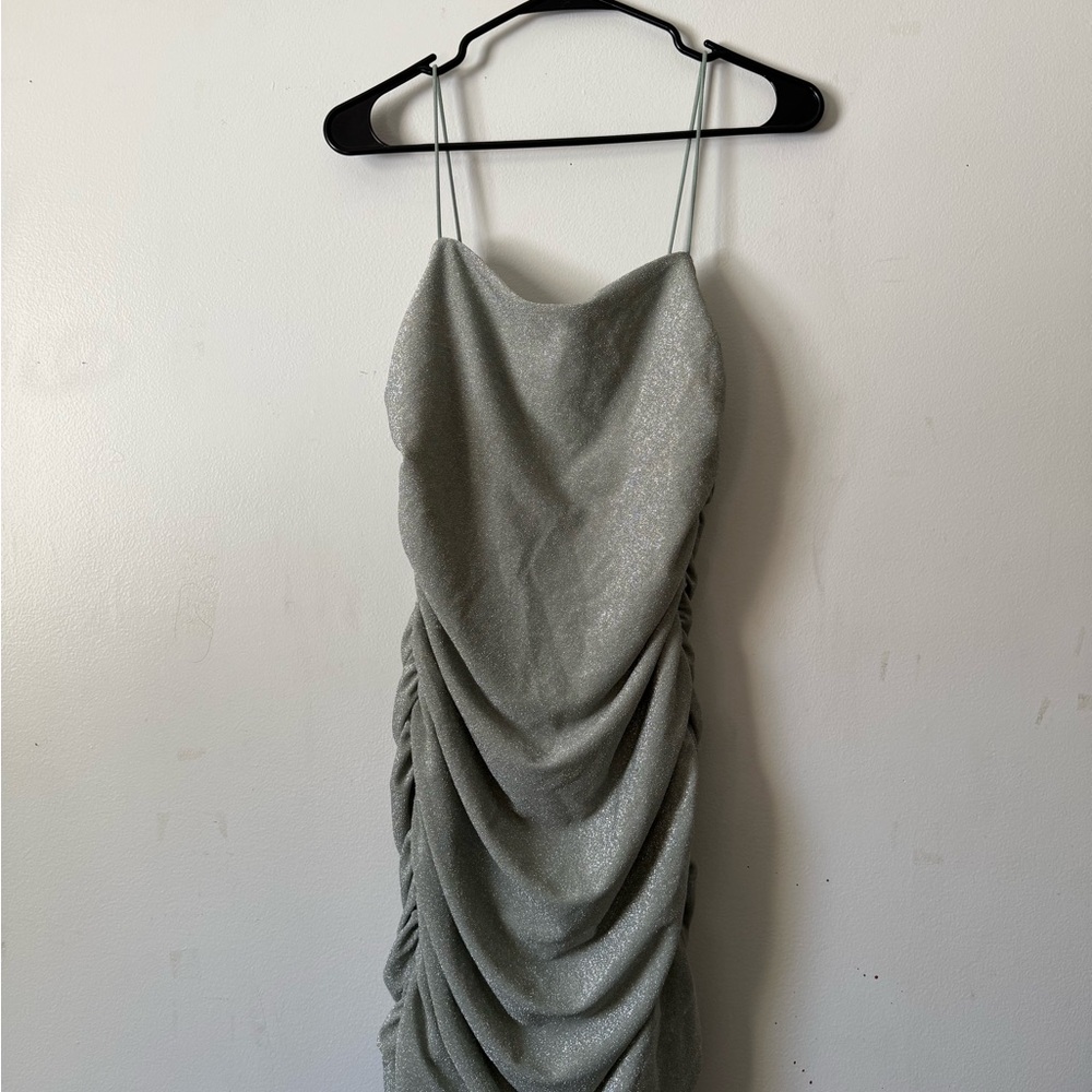 sparkly ruched dress